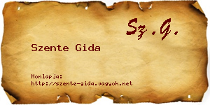 Szente Gida névjegykártya
